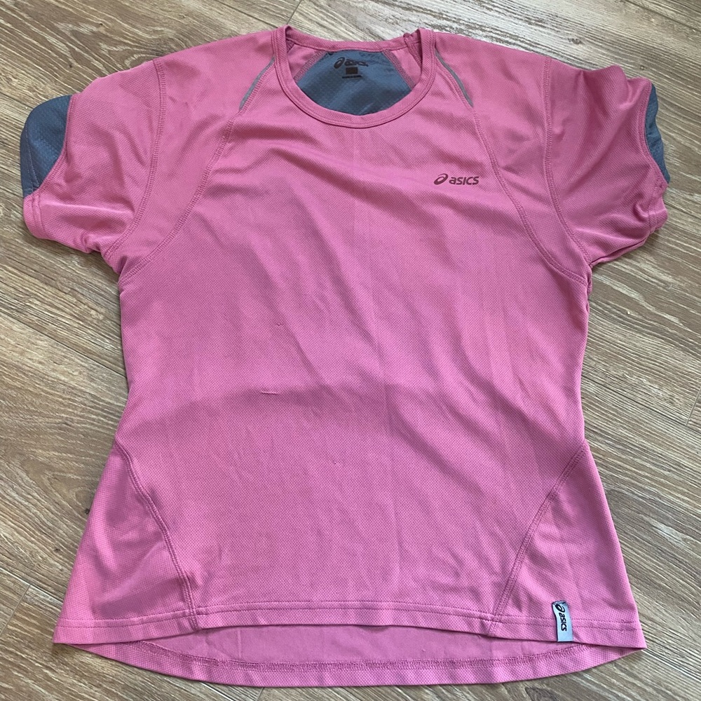 Pink Asics workout shirt